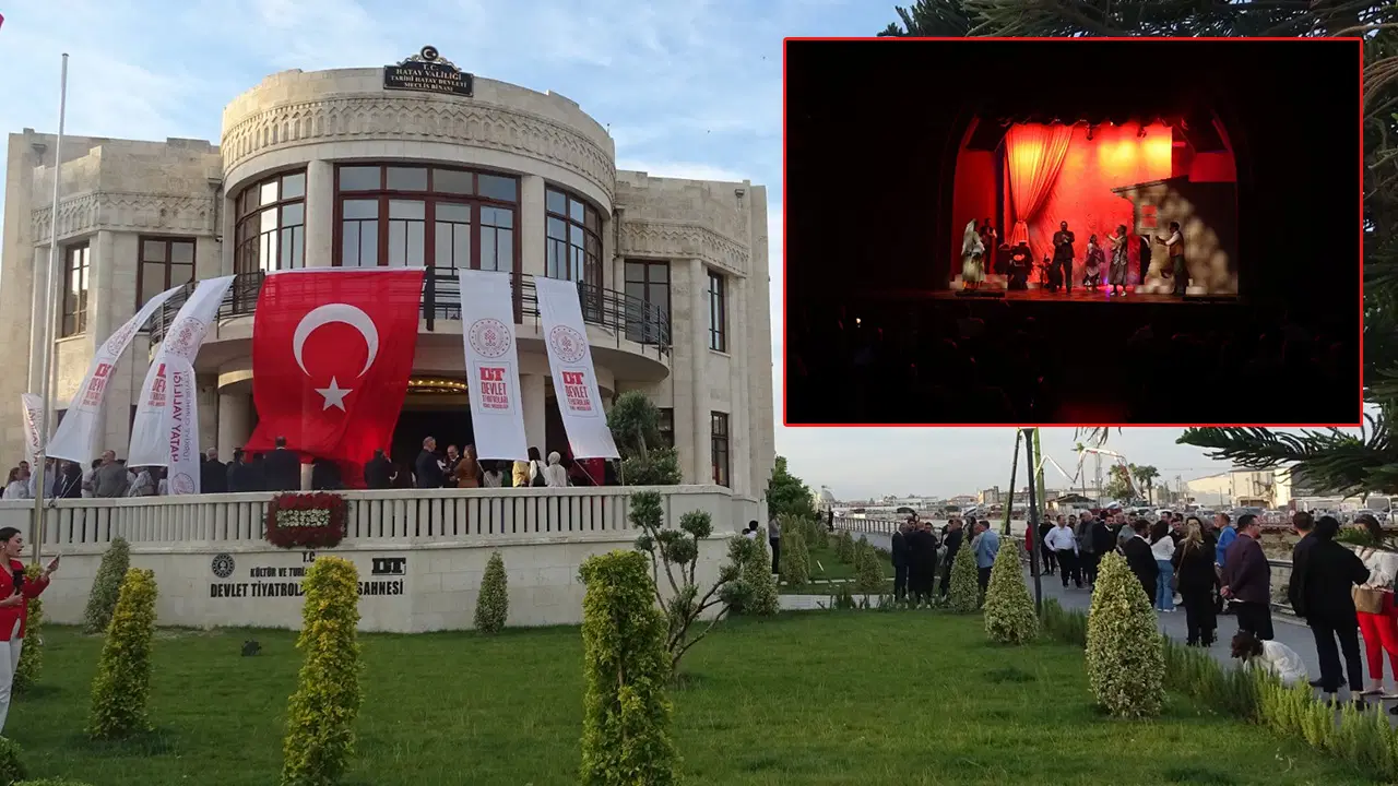 Depremde yıkılan tarihi Hatay Meclis Binası'nda ilk perde açıldı