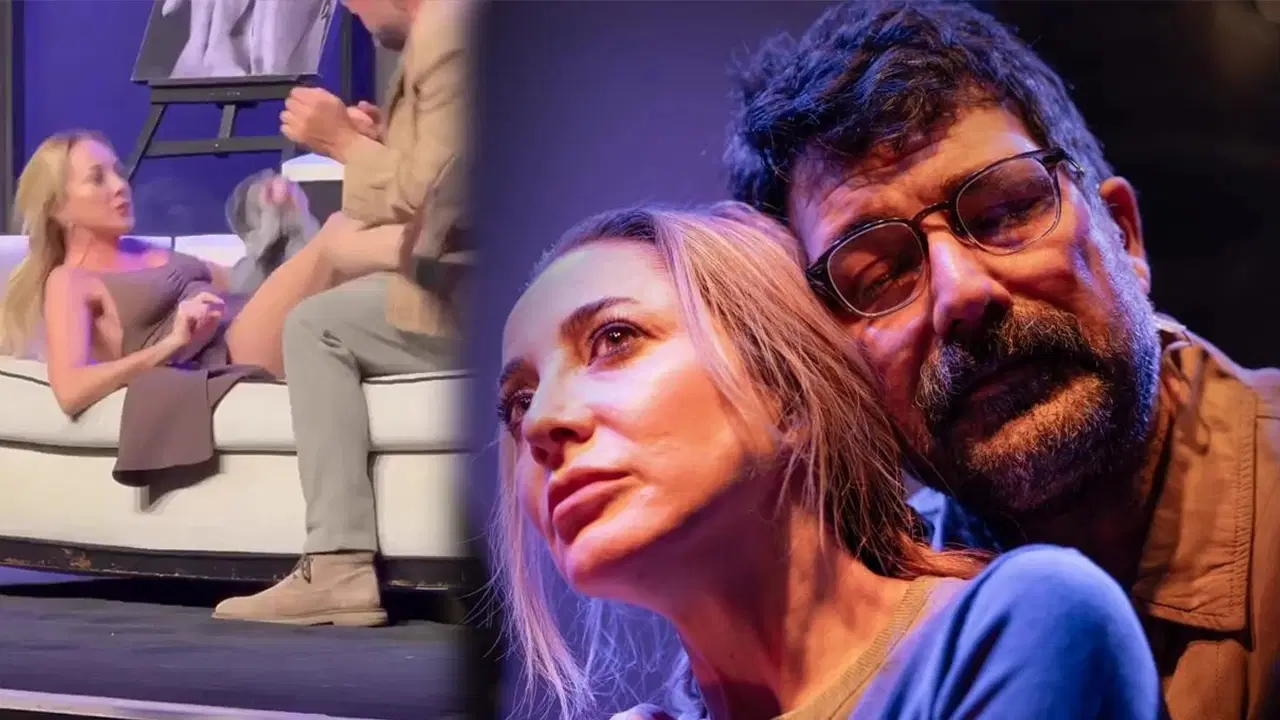 Bülent İnal ve Dolunay Soysert'in başrolünü paylaştığı 'Evlilikte Ufak Tefek Cinayetler' oyunu sahnedeki sahneleriyle gündemde