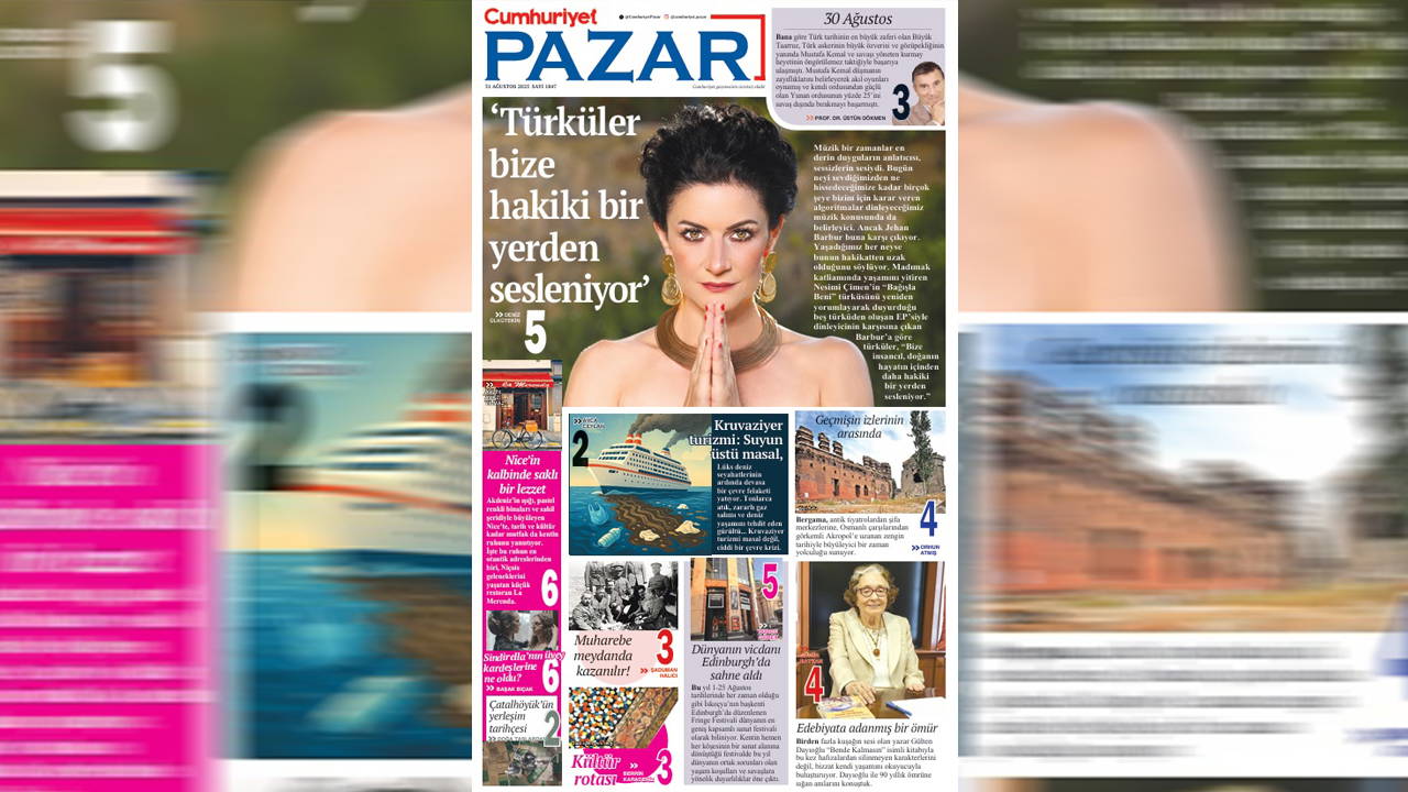 Cumhuriyet Pazar bu hafta da dopdolu!