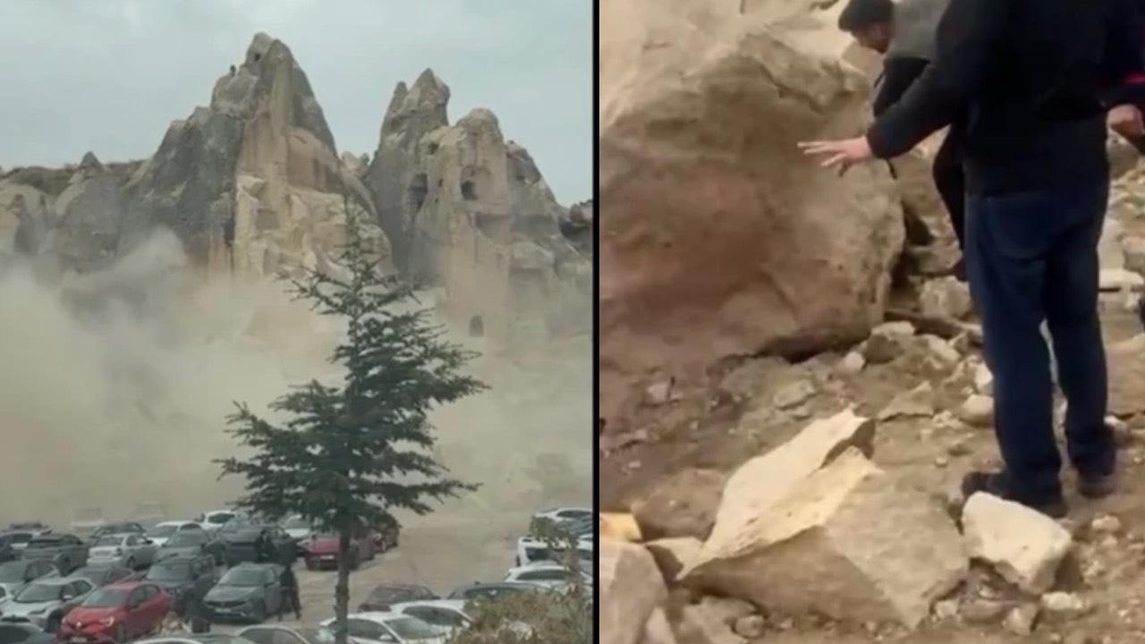 Kapadokya Göreme'de Peribacası Çöktü: Ölü ve Yaralılar Var