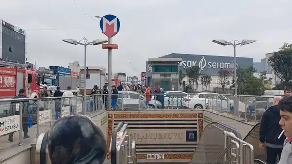 Metroda yolcular tahliye edilmişti...