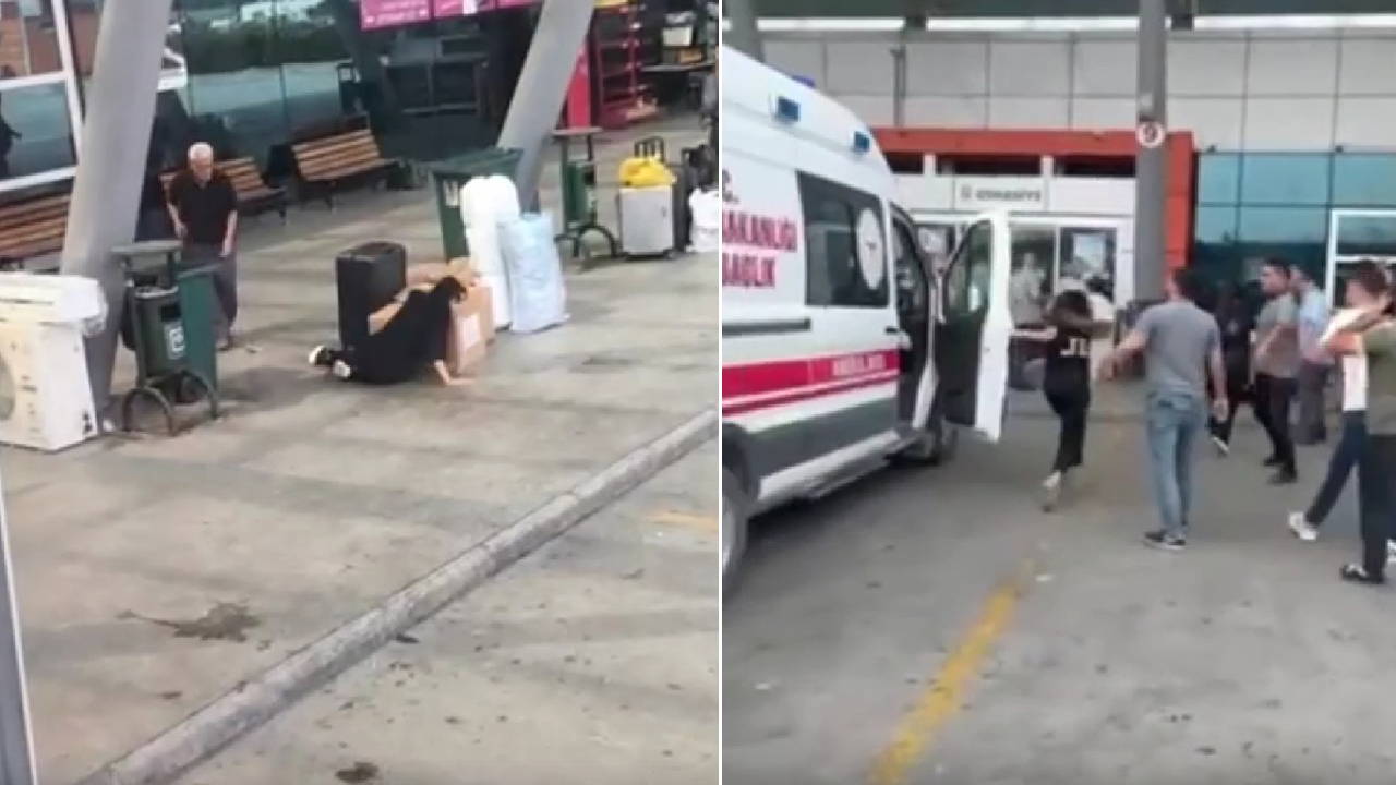 Otogarda baba kızını vurdu: O anlar kameraya yansıdı