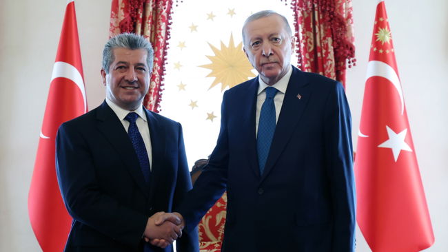 Erdoğan, Mesrur Barzani'yi kabul etti