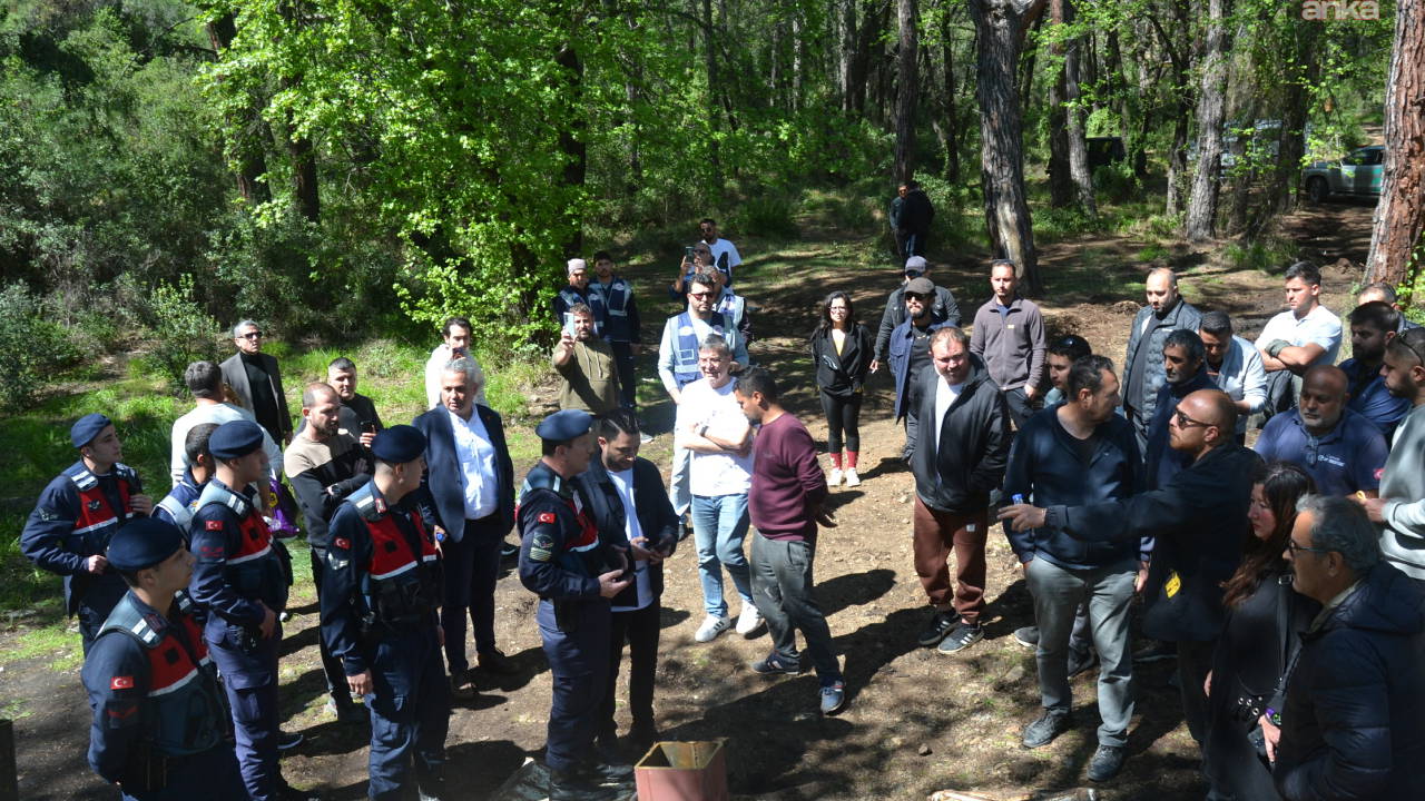 Göcek'te Osmanağa Koyu'na iş makineleri girdi, halk duruma tepki gösterdi