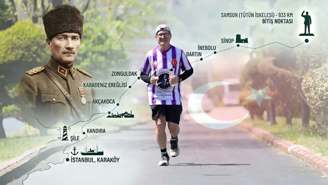 65 yaşında tarihi koşu!