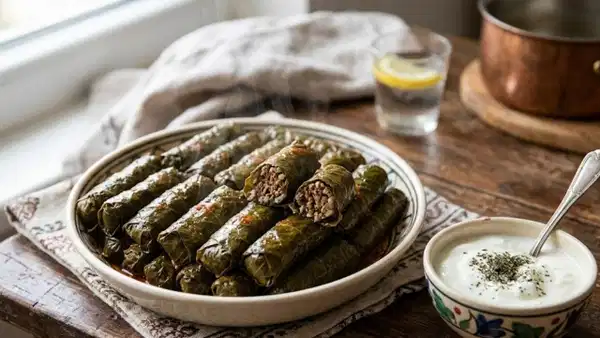 Bayram sofralarına çok yakışan lezzet: Etli yaprak sarma tarifi