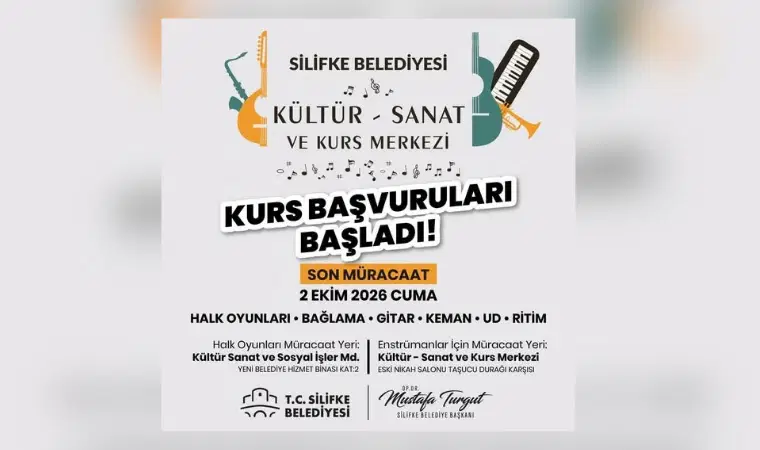 Silifke'de halk oyunları ve enstrüman kursları için kayıtlar başladı
