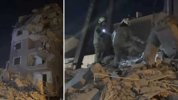 Küçükçekmece'de bina yıkım esnasında çöktü: Yoldan geçen 2 kişi yaralandı
