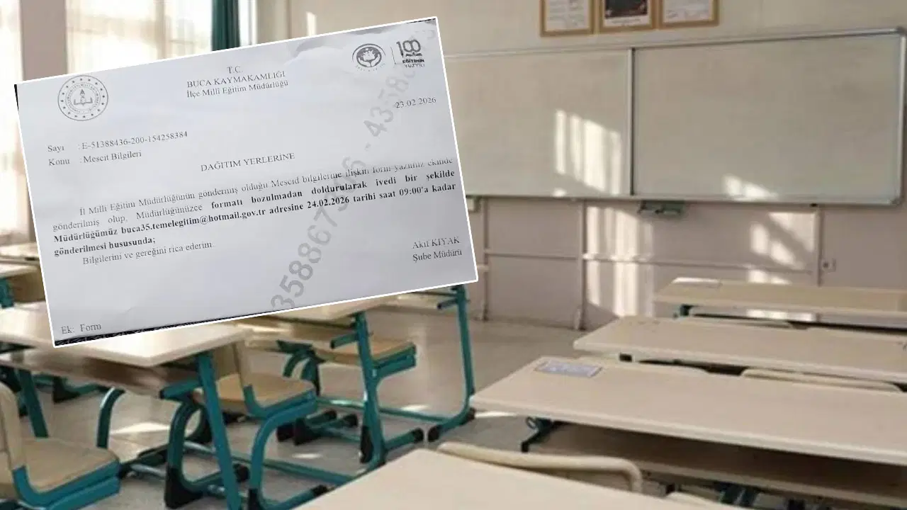 MEB’den okullara 'mescit' yazısı!