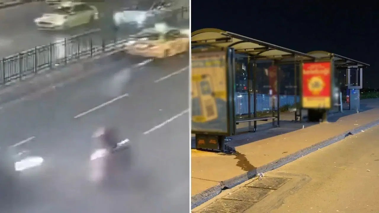 Şişhane’de otomobilin çarptığı motosiklet durağa daldı: 1 kişinin öldüğü kazanın görüntüleri ortaya çıktı