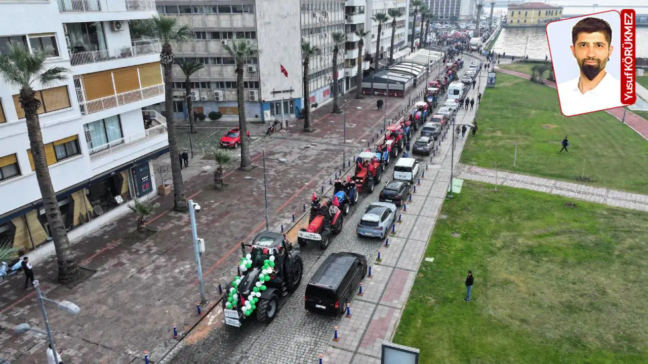 İzmir’de çiftçiler traktörle meydandaydı