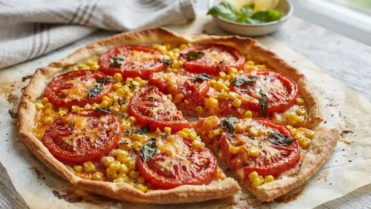 Çıtır hamurun üzerinde yaz lezzeti: Domatesli mısırlı tart tarifi