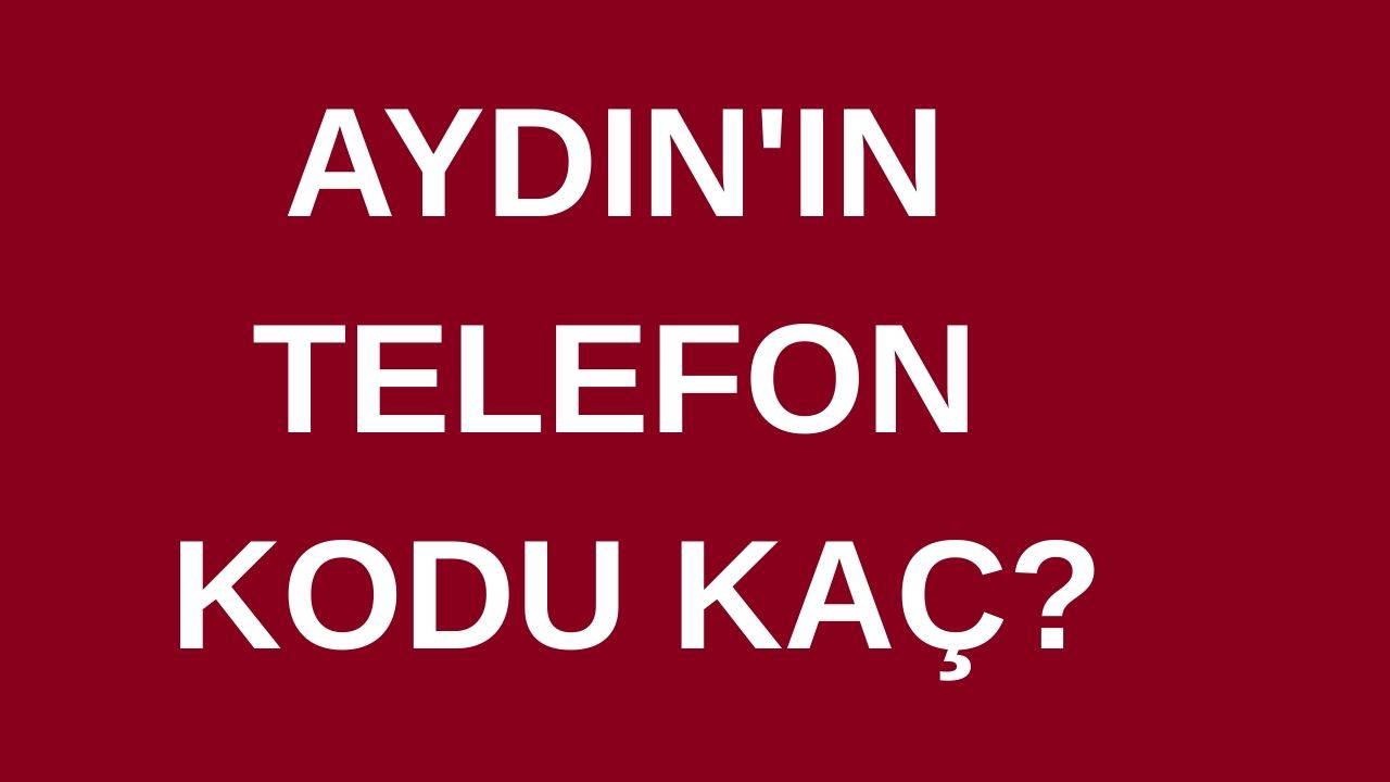 Aydın’ın telefon kodu kaç? Aydın’ın alan kodu kaç?
