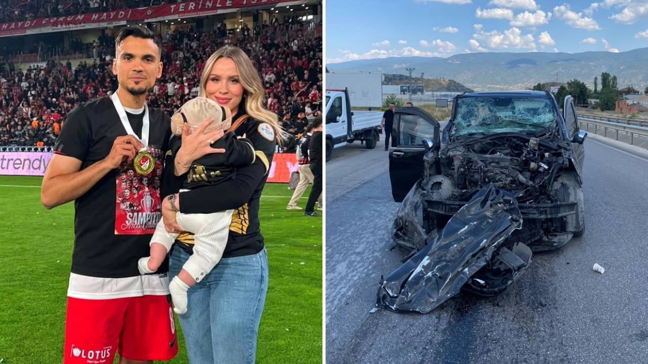 Süper Lig futbolcusu ailesi ile kaza yaptı! TIR'a arkadan çarptı...