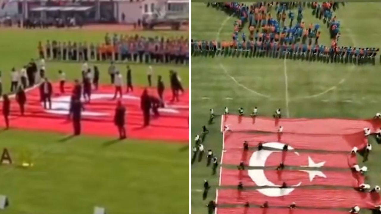 Kocaeli'de Türk bayrağı görüntüsü tepki çekti... DMM'den açıklama geldi: Bayrak parçalara bölünmüş