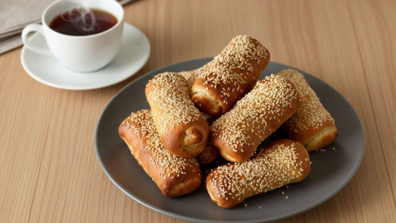 Pastane usulü enfes lezzet: Sucuklu kaşarlı saray simidi tarifi