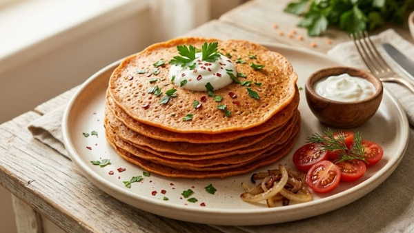 Kahvaltıda un devri kapandı: Yüksek proteinli ve tok tutan Kırmızı Mercimek Krepi tarifi...