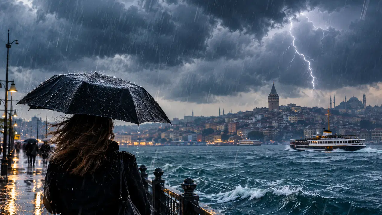AKOM Tarih Verdi: İstanbul Için Kuvvetli Yağış Ve Fırtına Uyarısı!