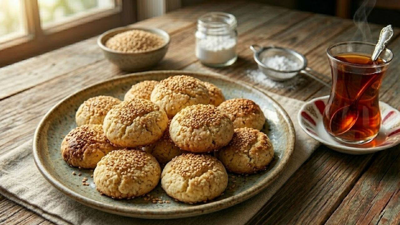 Çayın yanına çok yakışan kıyır kıyır lezzet: Susamlı kurabiye tarifi