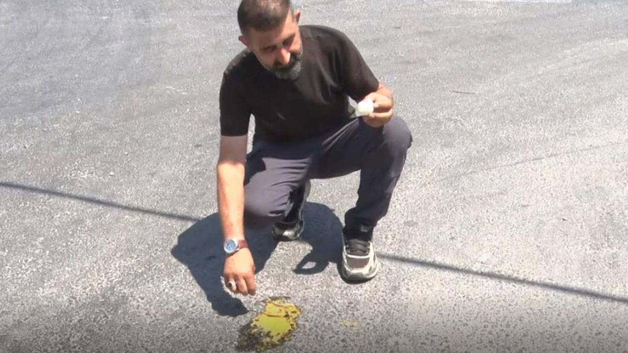 Afrika sıcakları etkili oluyor: İstanbul'da asfaltta yumurta pişti!