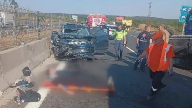Silivri TEM Otoyolu'nda zincirleme kaza: 