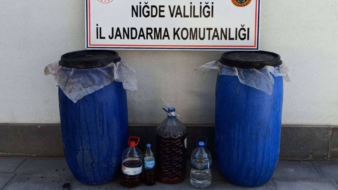 Niğde 322 litre el yapımı içki ele geçirildi