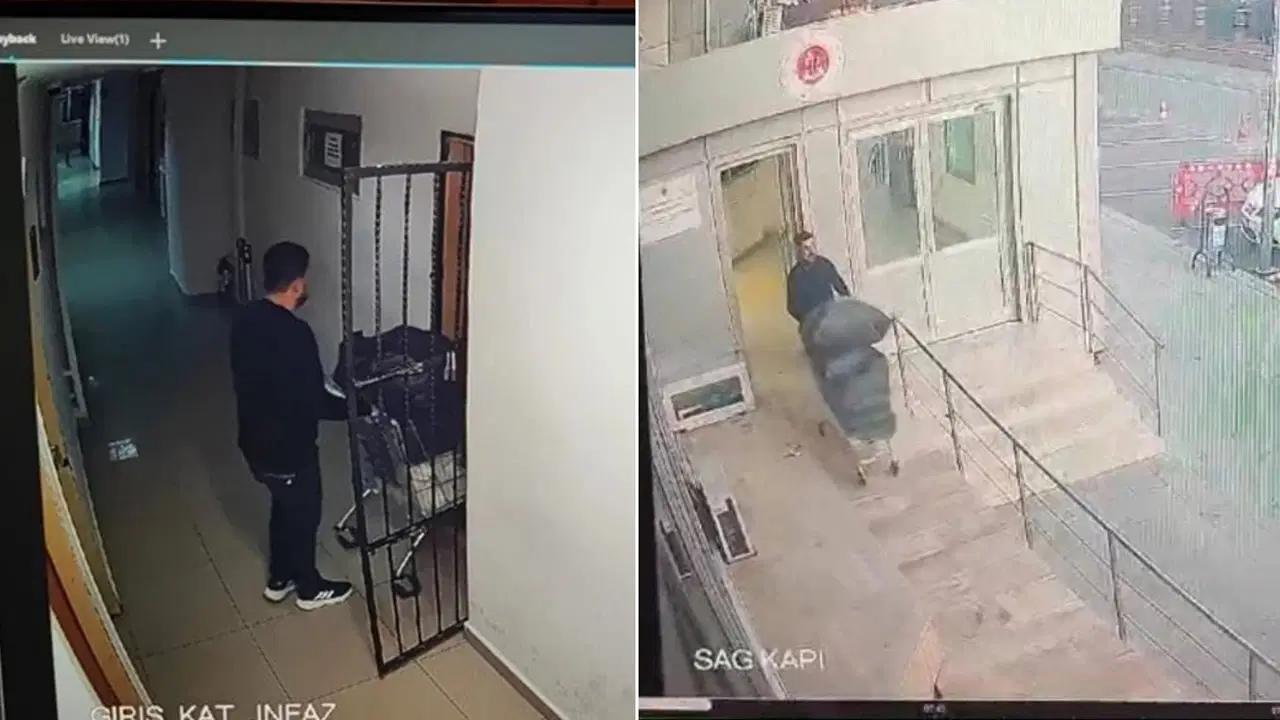Adliyede hırsızlık skandalı: Görüntüleri ortaya çıktı