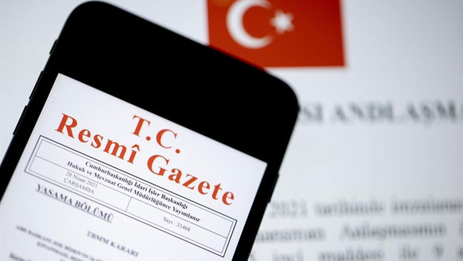 Resmi Gazete'de yayımlandı