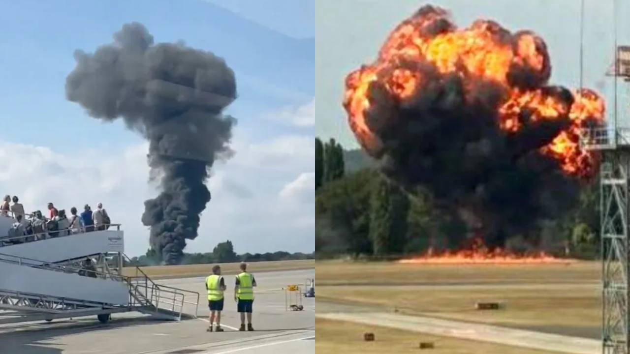 Londra'da havalimanında bir uçak düştü!