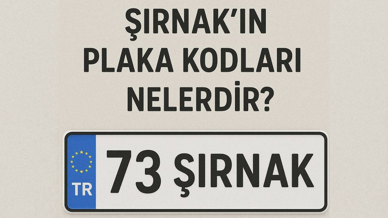 Şırnak'ın plaka kodu ne? Şırnak'ın plaka numarası kaç? Şırnak ve ilçelerinin plaka harfleri...
