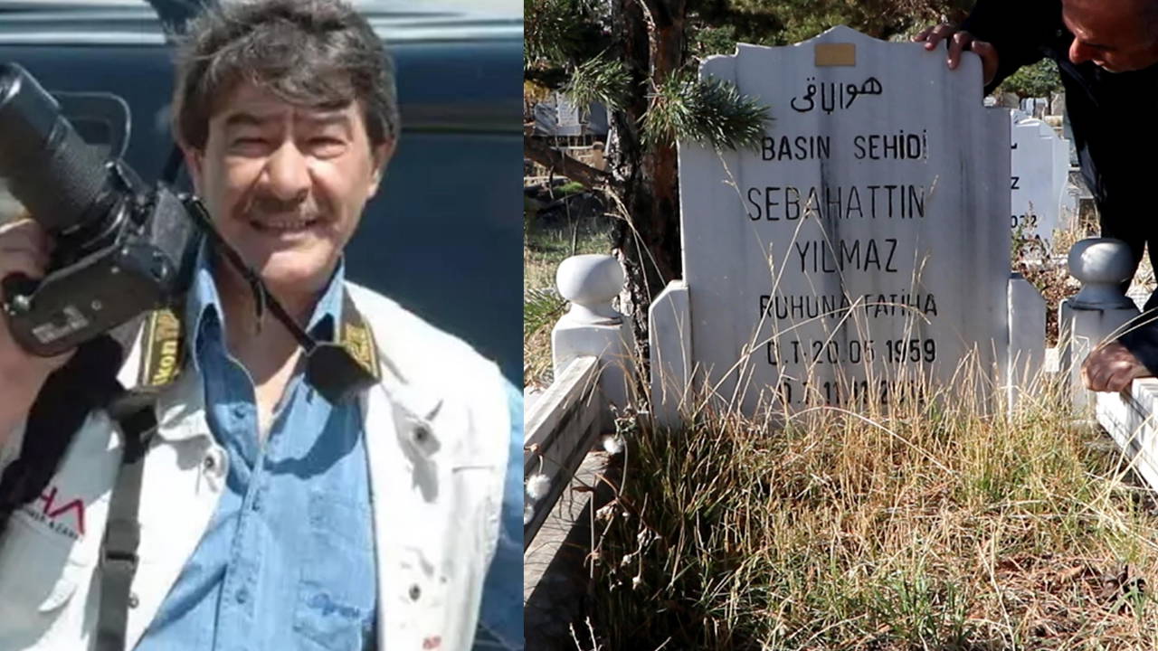 Depremde yaşamını yitiren DHA muhabiri Sebahattin Yılmaz, mezarı başında anıldı