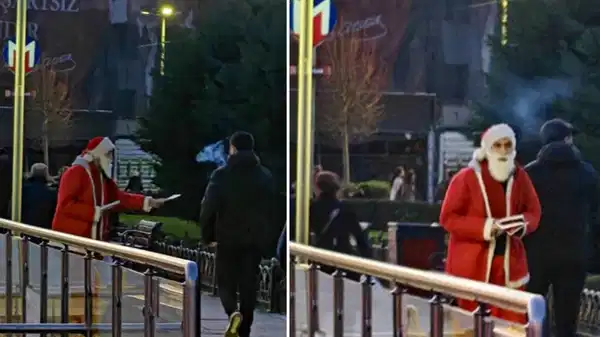 Üsküdar'da belediyeye karşı 'Noel Baba'lı provokasyon