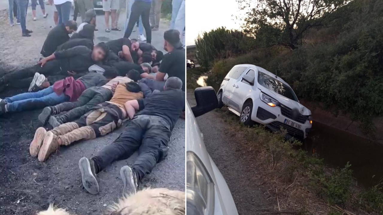 Koyun sürüsüne çarpınca aracı ve yasadışı göçmenleri bırakıp kaçtı