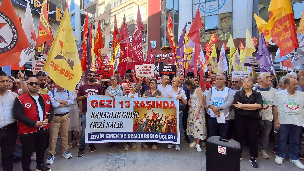 İzmir'de gezi direnişi anması: "Gezi davası siyasi intikam hırsıyla sürdürülüyor"