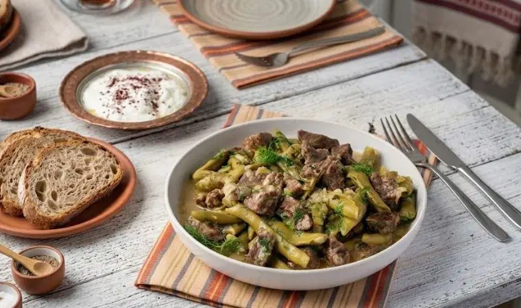 Bahar sofralarına renk katan lezzet: Etli taze bakla tarifi