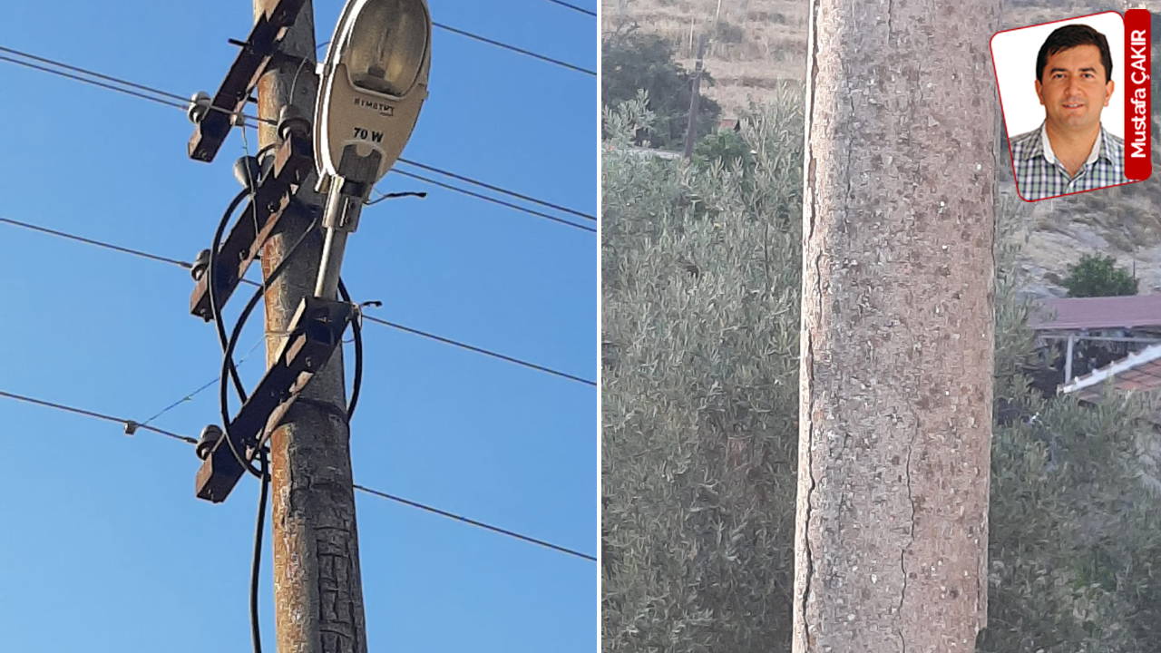 Yangın bölgesi Muğla’da elektrik direkleri çürümüş, yıkılmak üzere... Faciaya davetiye!