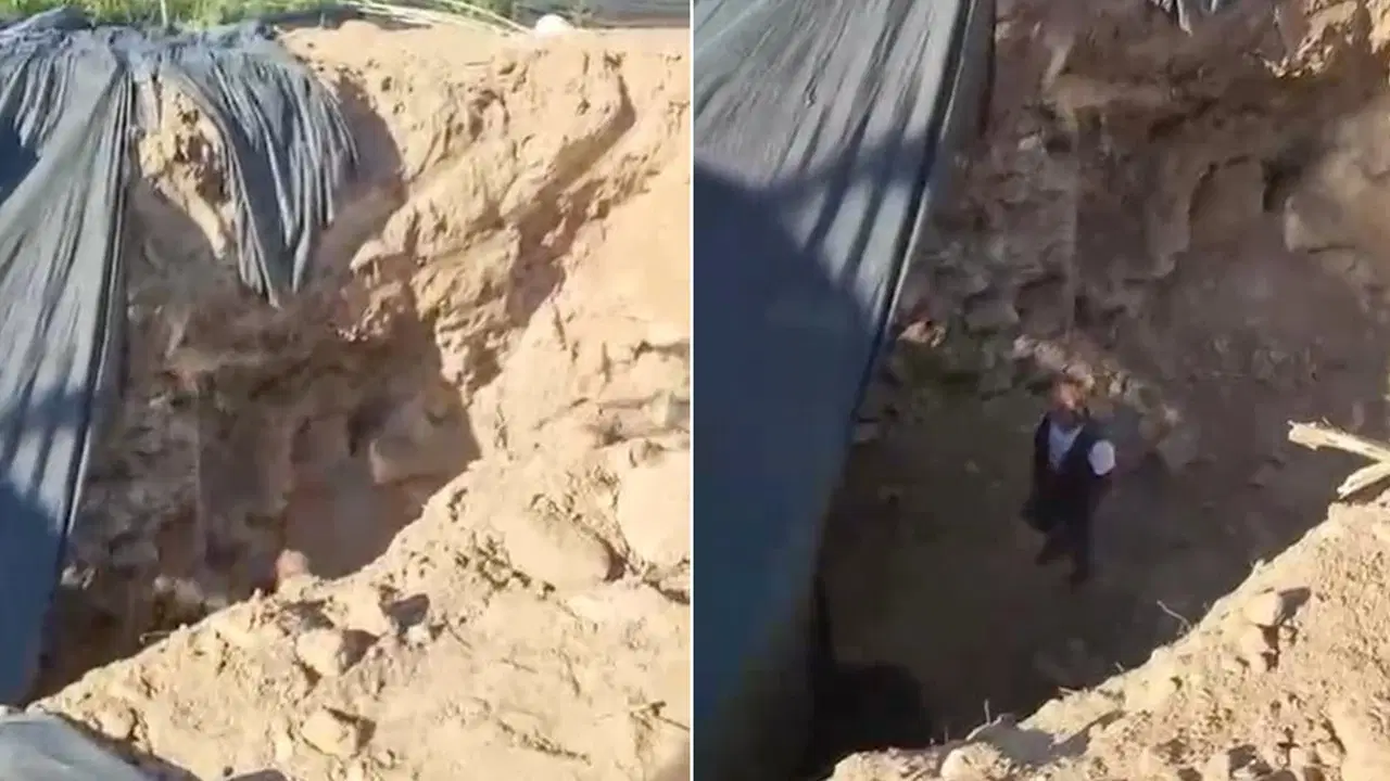 Çilek bahçesinde kaçak kazı yapanlara suçüstü: 6 kişi gözaltında