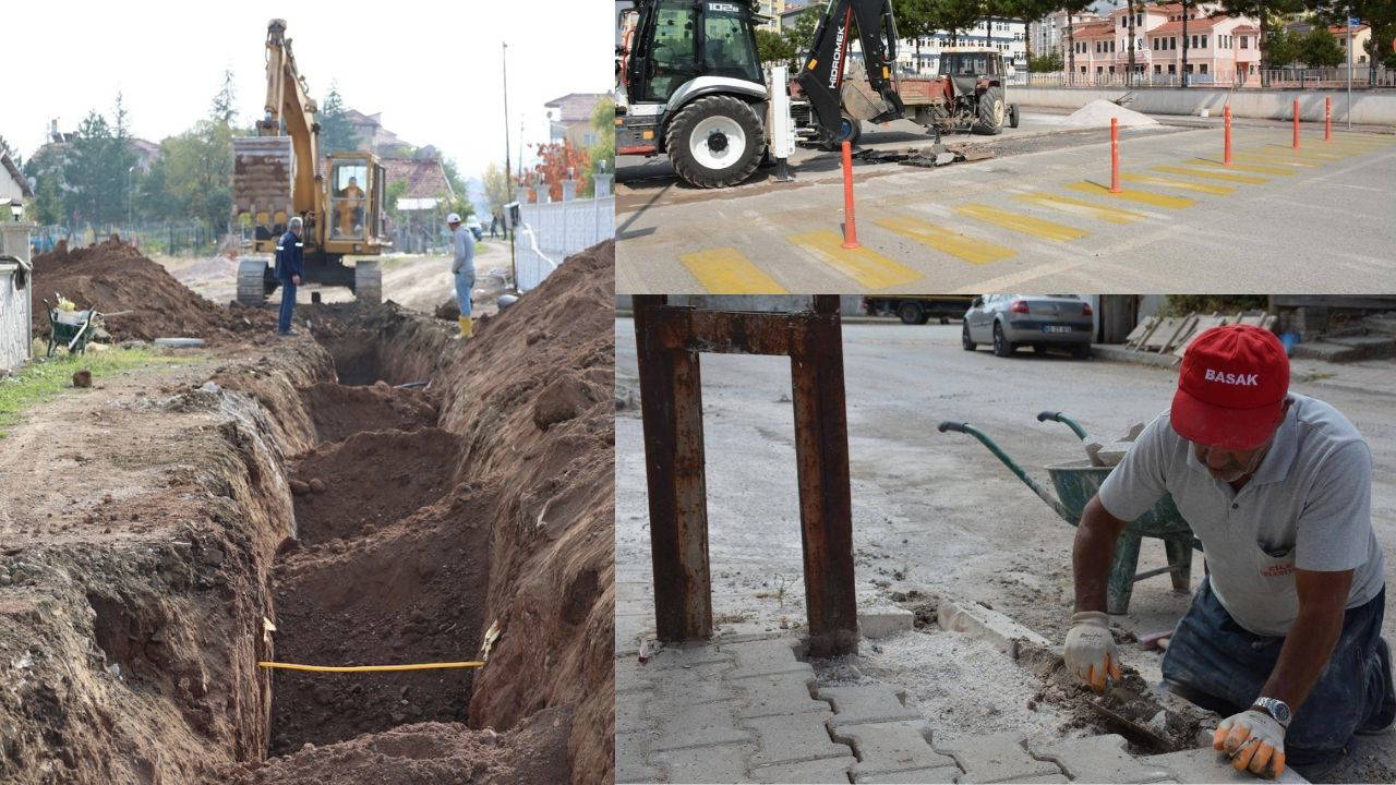 Zile’de alt ve üst yapı çalışmaları devam ediyor