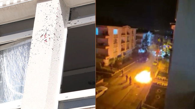 Eşinin evini kurşunlayıp arabasını yaktı