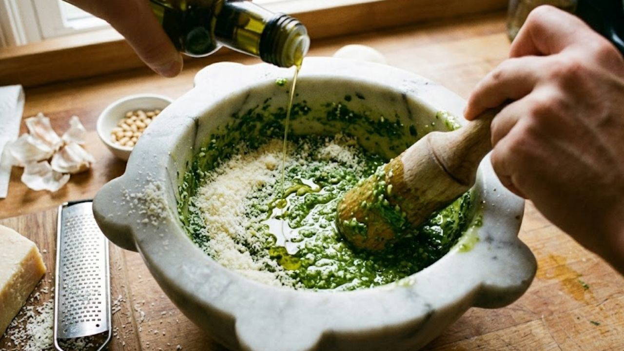Orijinal İtalyan sosu: Asla kararmayan enfes Pesto sos tarifi...