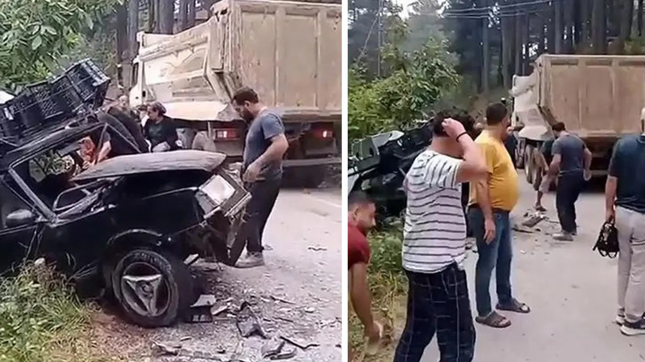 Hatay'da faciadan dönüldü... Hafriyat kamyonu ile otomobil çarpıştı: 9 yaralı