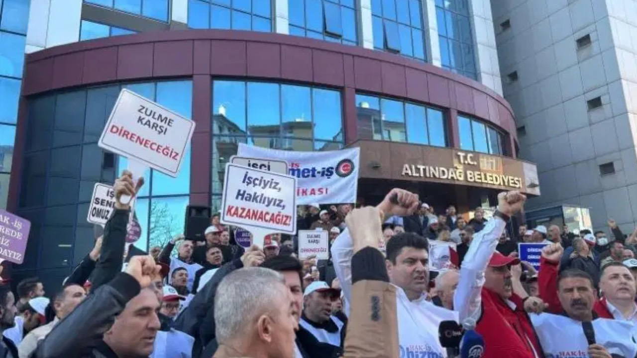 AKP'li Altındağ Belediyesi işten çıkarmıştı... Direnişteki işçilere yine polis müdahalesi: 1 gözaltı bir yaralı! 