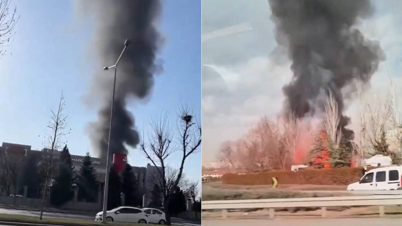 Ankara'da Emniyet Yediemin Otoparkı’nda yangın!