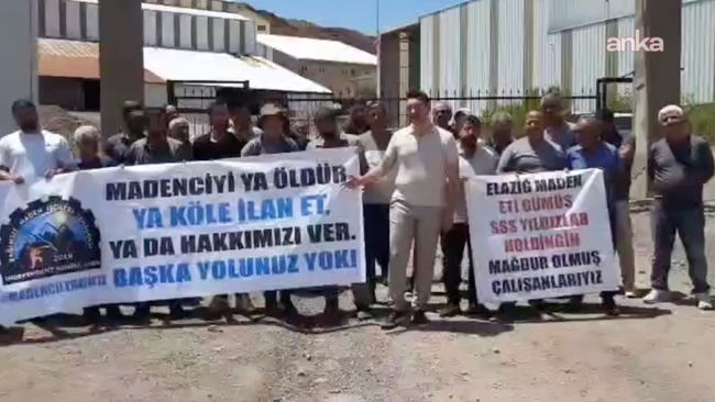 Elazığ Maden’deki işçilerin eylemi 2. gününde 