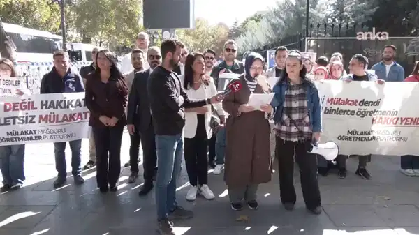 Mülakat mağduru öğretmenler, MEB önünde açıklama yaptı: Bu ülkenin mülakatlarla, sahte diplomalarla kaybedecek bir saniye daha vakti yoktur