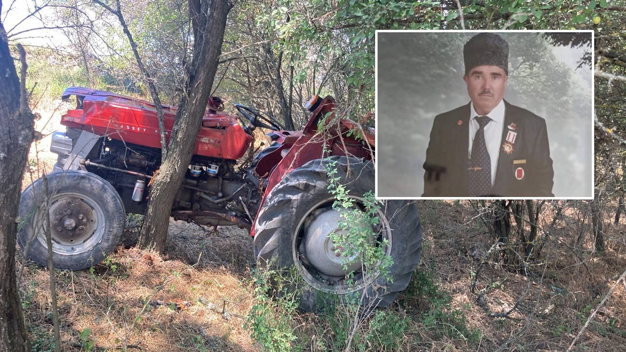 Devrilen traktörün sürücüsü Kıbrıs gazisi hayatını kaybetti