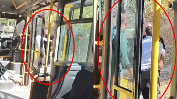 Minibüs şoförü ile yolcunun 'durak' kavgası