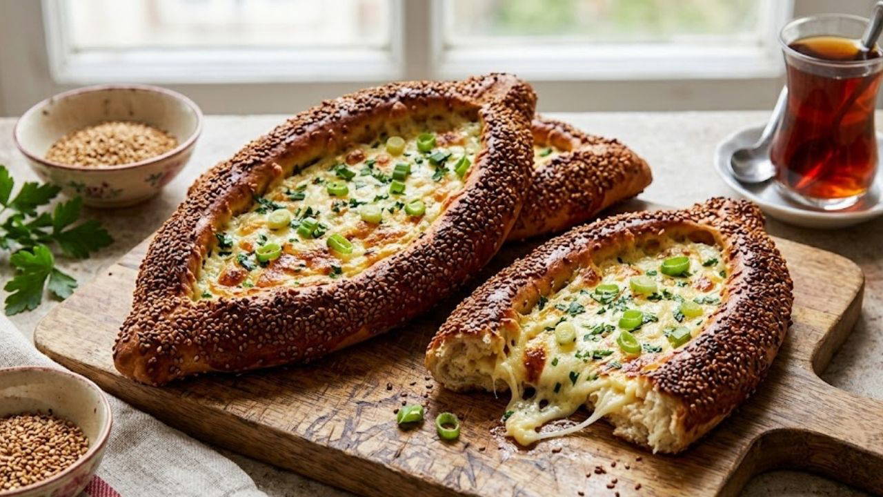 Çayın yanına çok yakışan çıtır lezzet: Peynirli simit pide tarifi