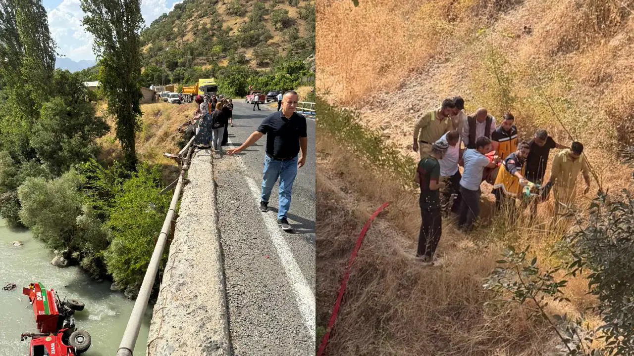 Orman yangınına giden arazöz Zap Suyu'na uçtu: Yaralılar var