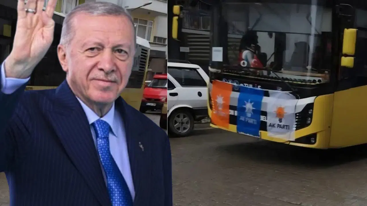 Erdoğan'ın programı için otobüslere AKP bayrağı asıldı: AKP'li Trabzon Büyükşehir Belediyesi soruşturma başlattı